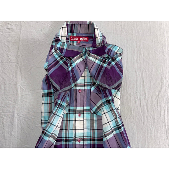 VANS Original Short Sleeve Button Front Poly-Cotton Skate Shirt. Size M, GUC!! - Picture 4 of 6